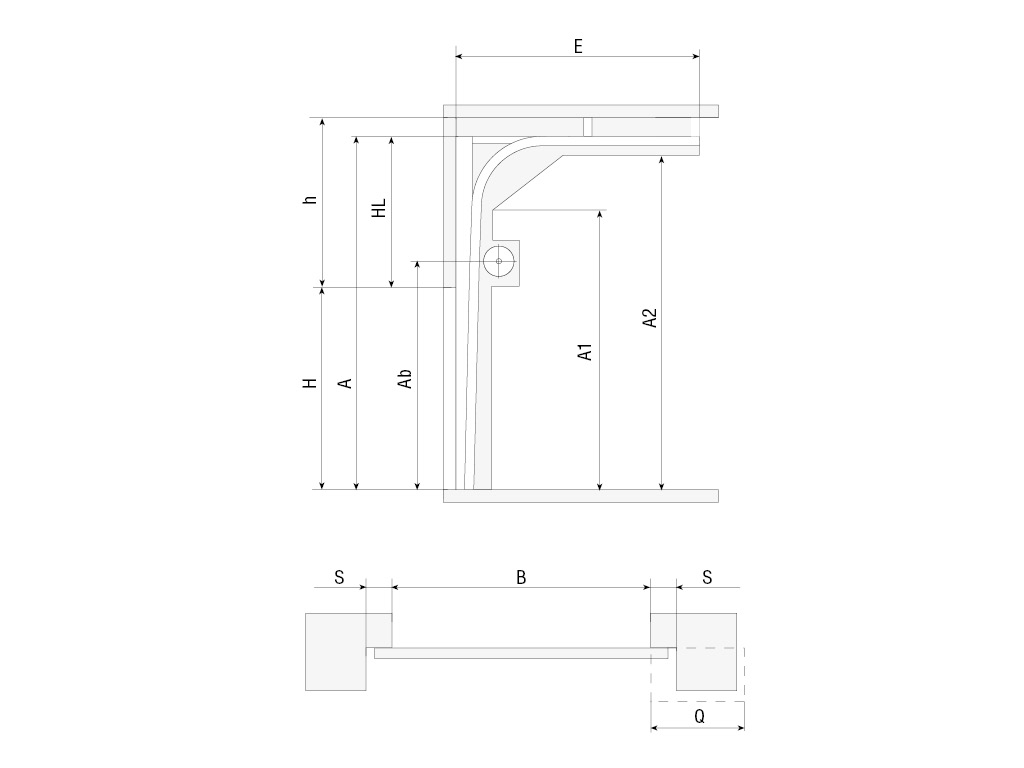 Высокий подъем, барабан снизу.